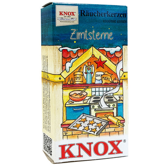 24 Medium Incense Cones in Cinnamon Stars Scent ~ Christmas Baking Scents by Knox ~ Germany